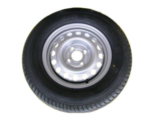 165R13C, 8 ply, 4 stud on 100mm PCD wheel assembly